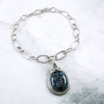 Collier Chaîne Dea avec Obsidienne Neige Lucile Favrat Bijoux